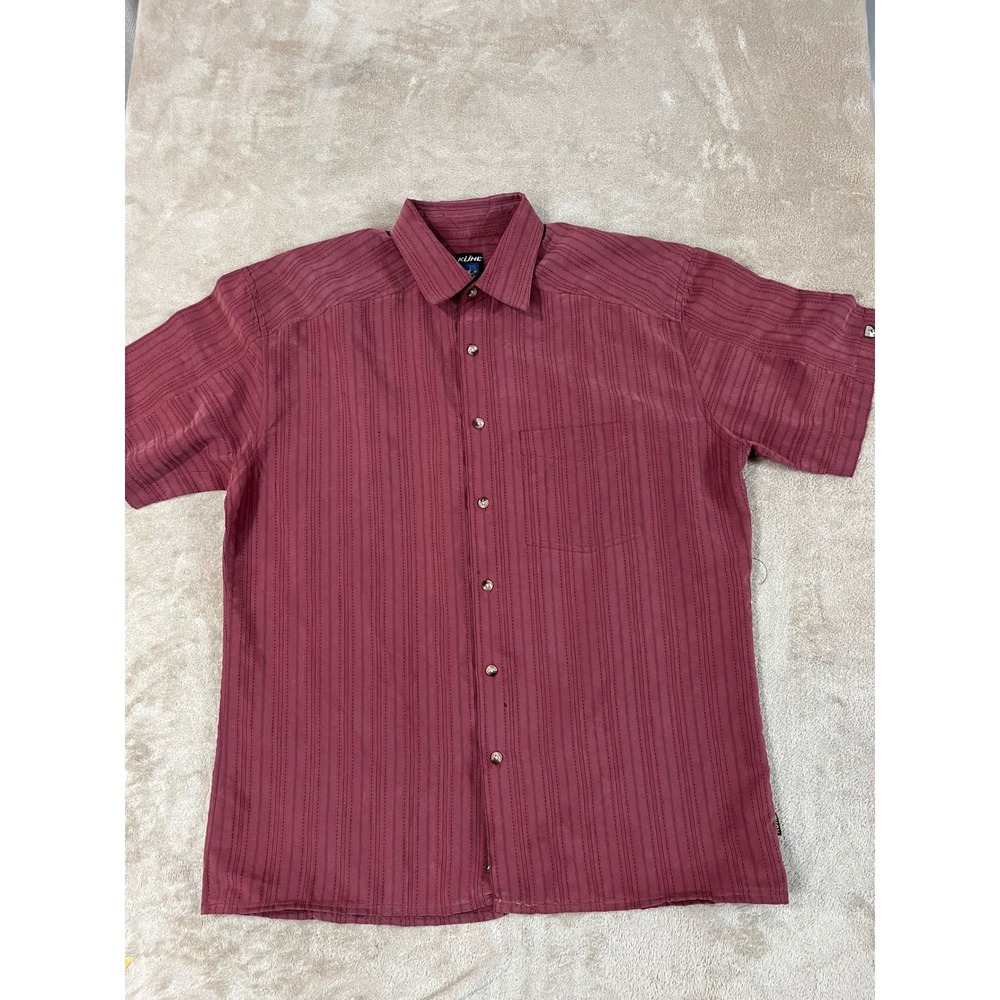 KUHL Persuadr Performance Button-Up Shirt Men's XL Red  Modal Short Sleeve
